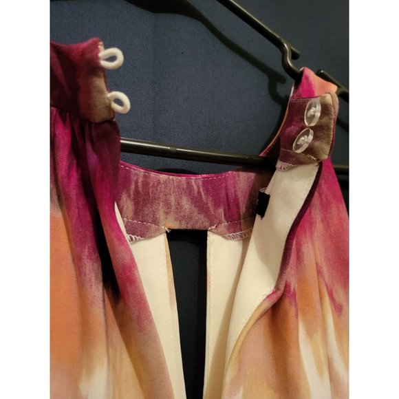 METAPHOR Missy BLSN Halter Maxi Pink Combo Size 10 - Picture 8 of 9